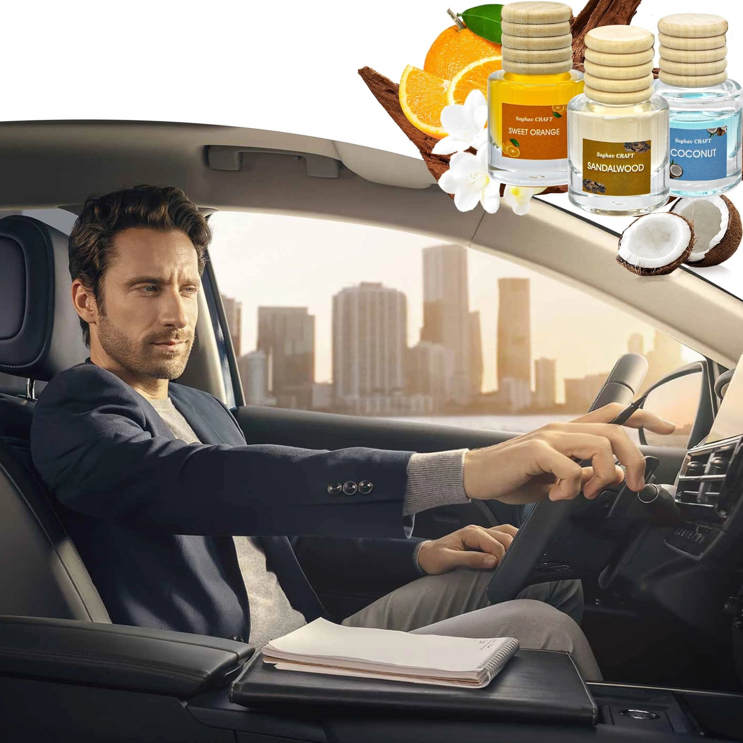 1/4/6Pcs Car Air Freshener Variety Pack Essential Oil Diffuser Hanging Deodorizer & Car Scent Diffuser Various Scents//