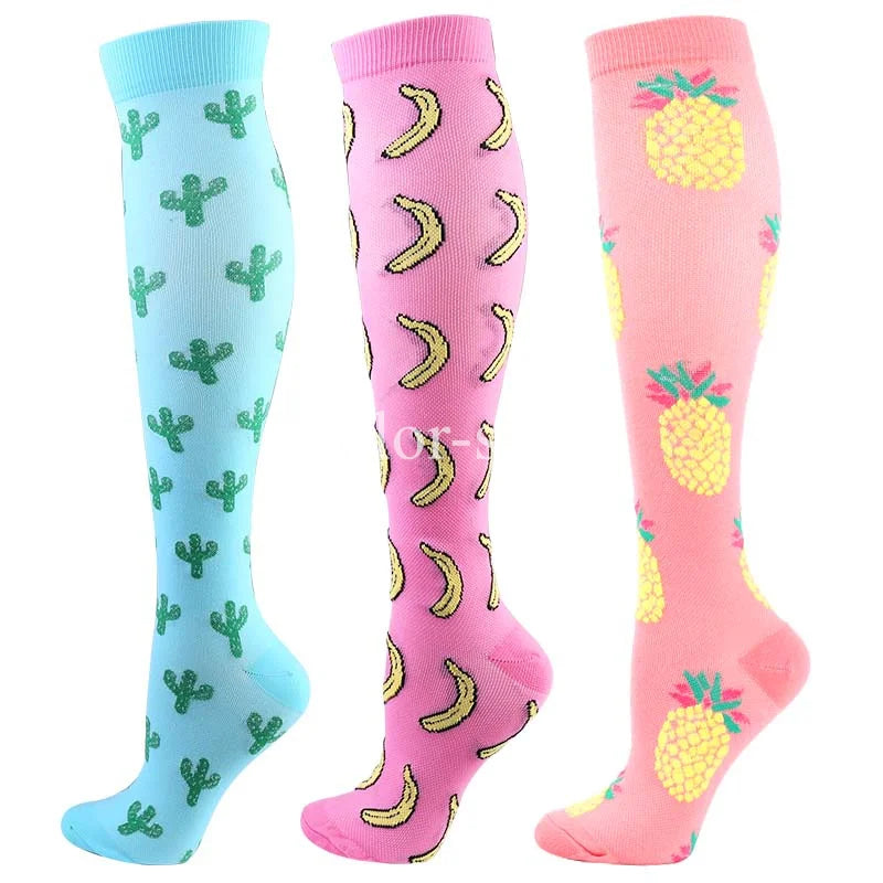CFS Compression Socks Women Men Knee Stocking 20-30Mmhg Edema Diabetes Varicose Veins Nurse Compression Socks Running Sport Sock