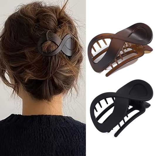 Flat Claw Clips Banana Clip French Concord Hair Clips for Thick Hair Bun Maker Hair Accessories for Women and Girls (Pack of 2)