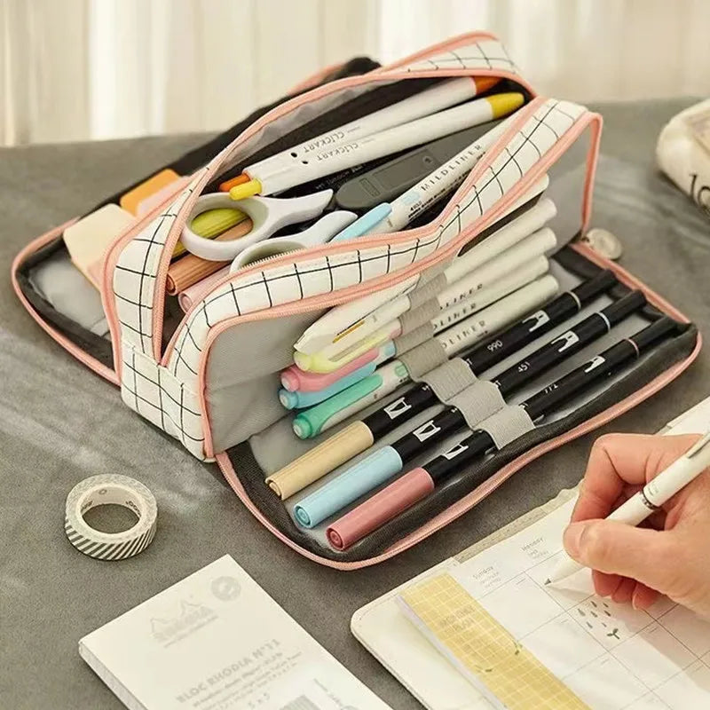 Large Capacity Pencil Case School Multifunction Pen Case Big Pencil Cases Bags Office Pencils Pouch Students Stationery Supplies