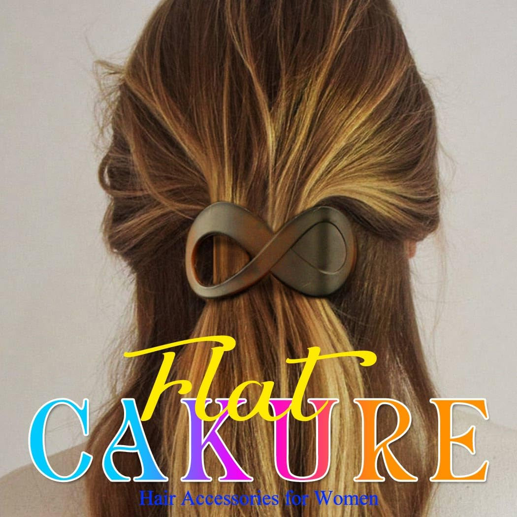 Flat Claw Clips Banana Clip French Concord Hair Clips for Thick Hair Bun Maker Hair Accessories for Women and Girls (Pack of 2)