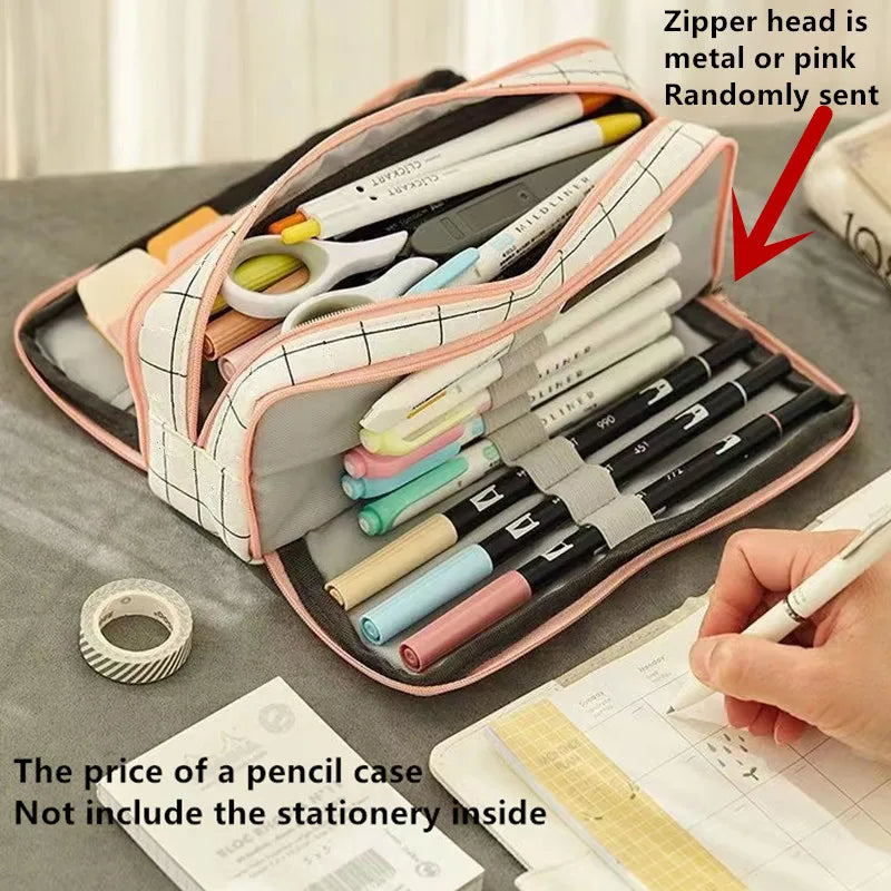 Large Capacity Pencil Case School Multifunction Pen Case Big Pencil Cases Bags Office Pencils Pouch Students Stationery Supplies