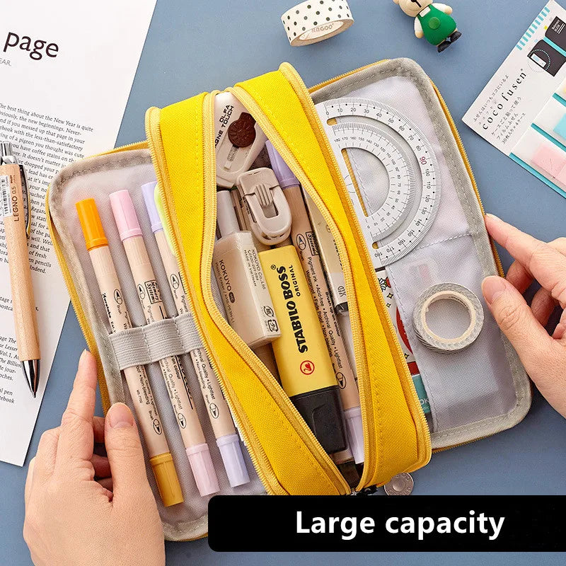 Large Capacity Pencil Case School Multifunction Pen Case Big Pencil Cases Bags Office Pencils Pouch Students Stationery Supplies