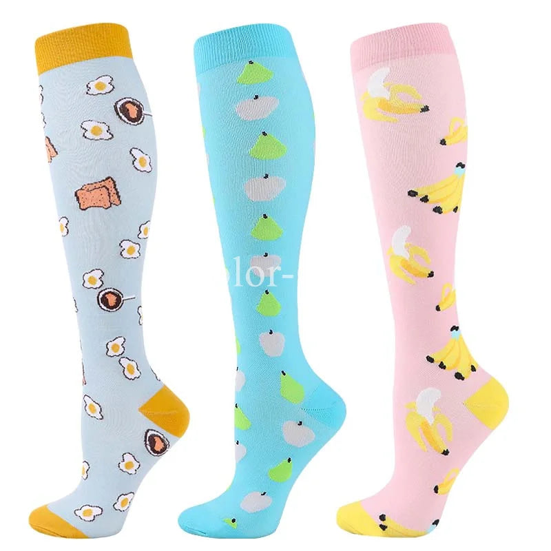 CFS Compression Socks Women Men Knee Stocking 20-30Mmhg Edema Diabetes Varicose Veins Nurse Compression Socks Running Sport Sock