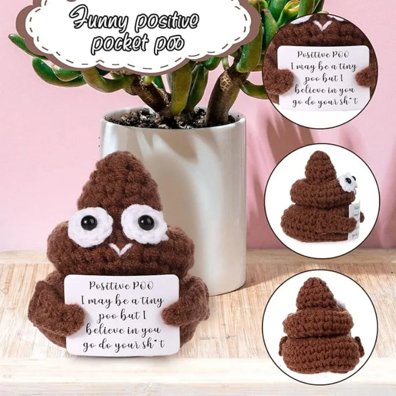 Positive Crochet Toilet Paper Funny Roll Gifts for Women Friend Coworker Birthday Gifts Christmas Stocking Stuffer