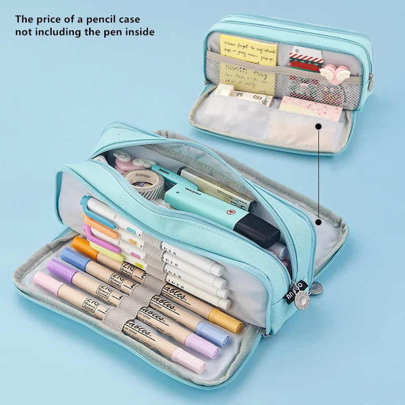 Large Capacity Pencil Case School Multifunction Pen Case Big Pencil Cases Bags Office Pencils Pouch Students Stationery Supplies