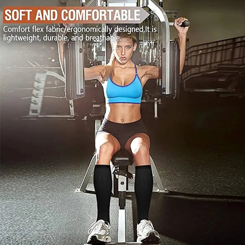 CFS Compression Socks Women Men Knee Stocking 20-30Mmhg Edema Diabetes Varicose Veins Nurse Compression Socks Running Sport Sock