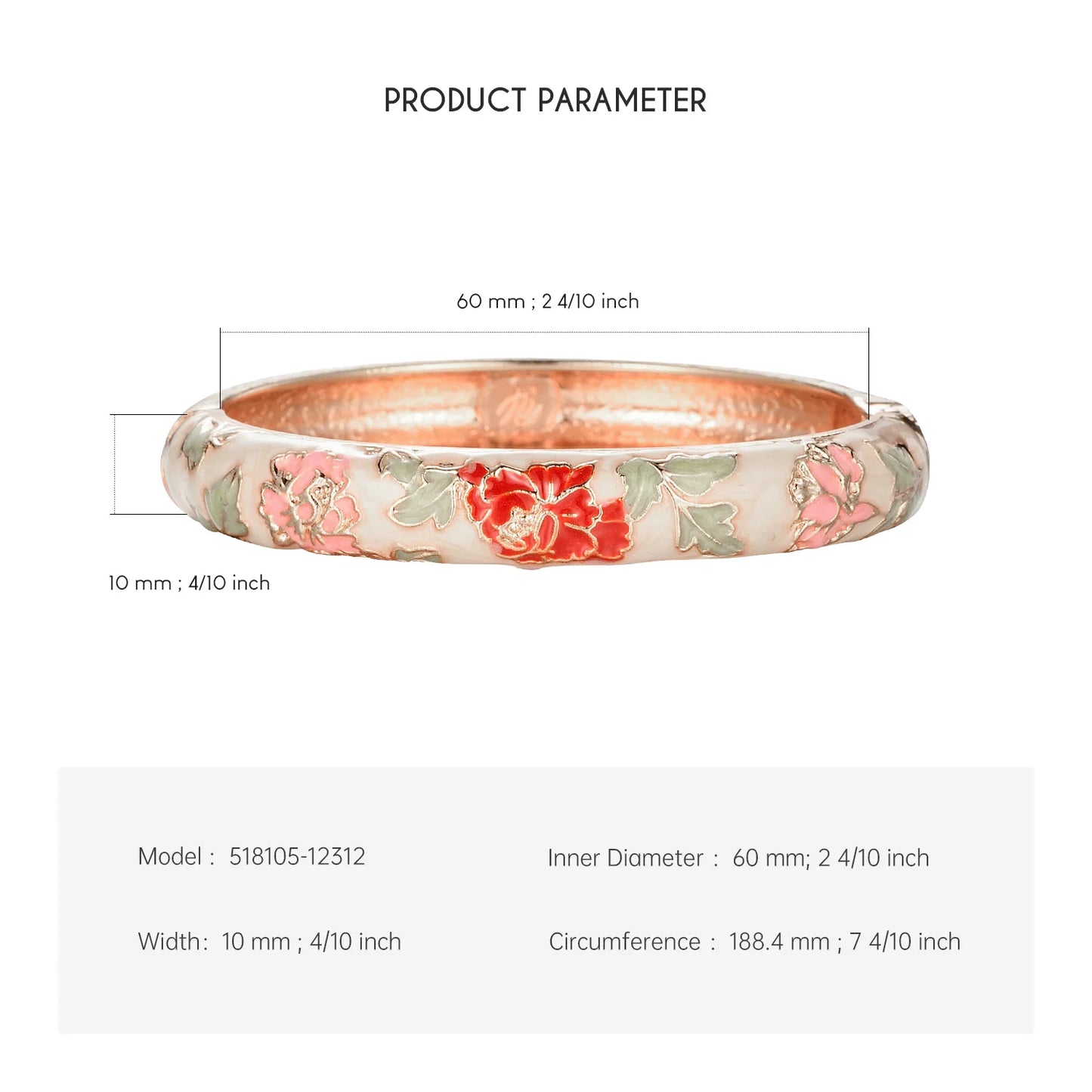 Enameled Bracelets for Women Flower Women Bangles Indian Chinese Viking Bracelet on Hand African Jewelry Dubai Women'S Gift Girl