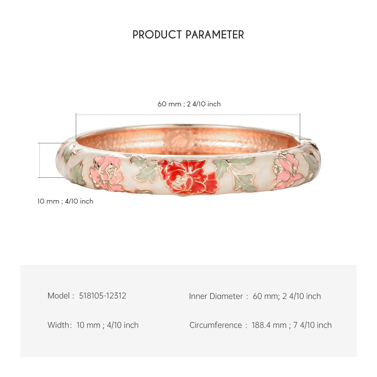 Enameled Bracelets for Women Flower Women Bangles Indian Chinese Viking Bracelet on Hand African Jewelry Dubai Women'S Gift Girl