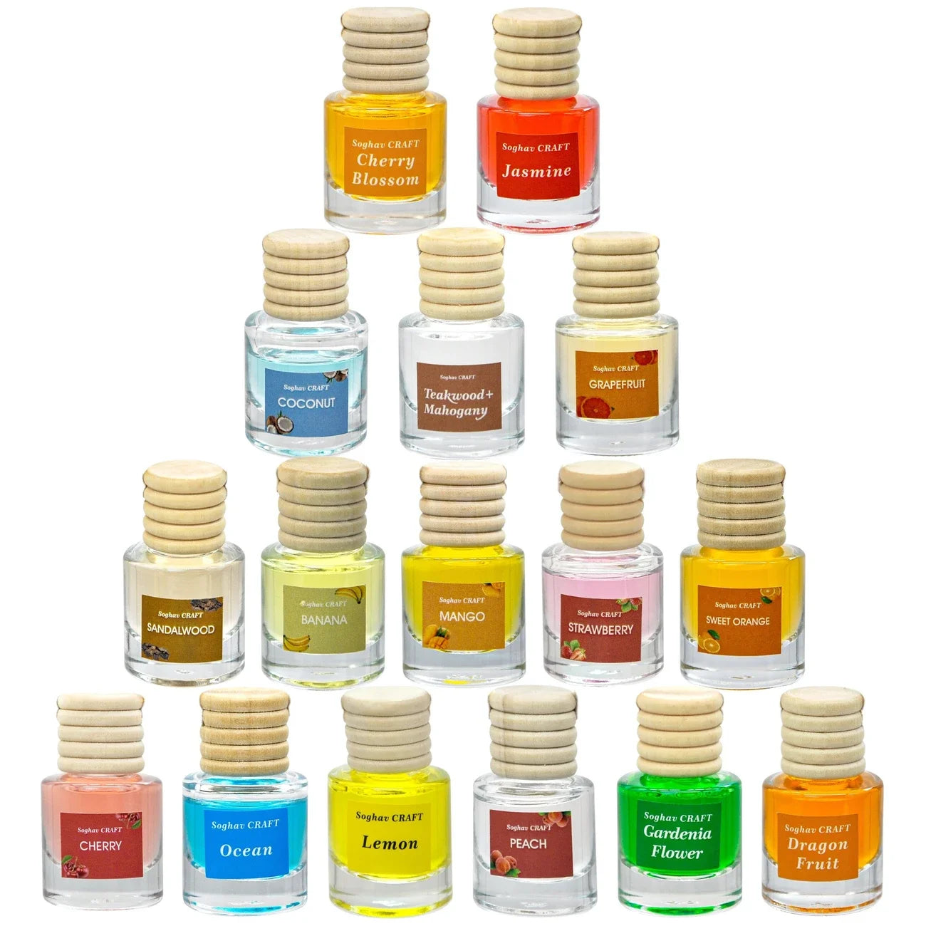1/4/6Pcs Car Air Freshener Variety Pack Essential Oil Diffuser Hanging Deodorizer & Car Scent Diffuser Various Scents//