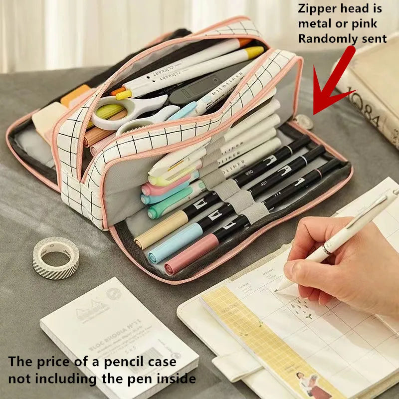 Large Capacity Pencil Case School Multifunction Pen Case Big Pencil Cases Bags Office Pencils Pouch Students Stationery Supplies