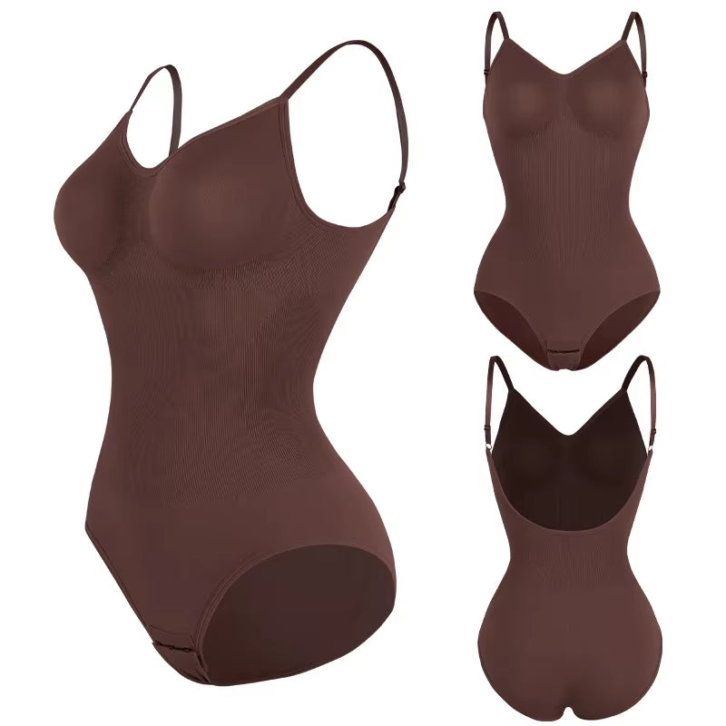 Sexy Backless Bodysuit Shapewear for Women Seamless Tummy Control Body Shaper Camis Top Low Back Underwear