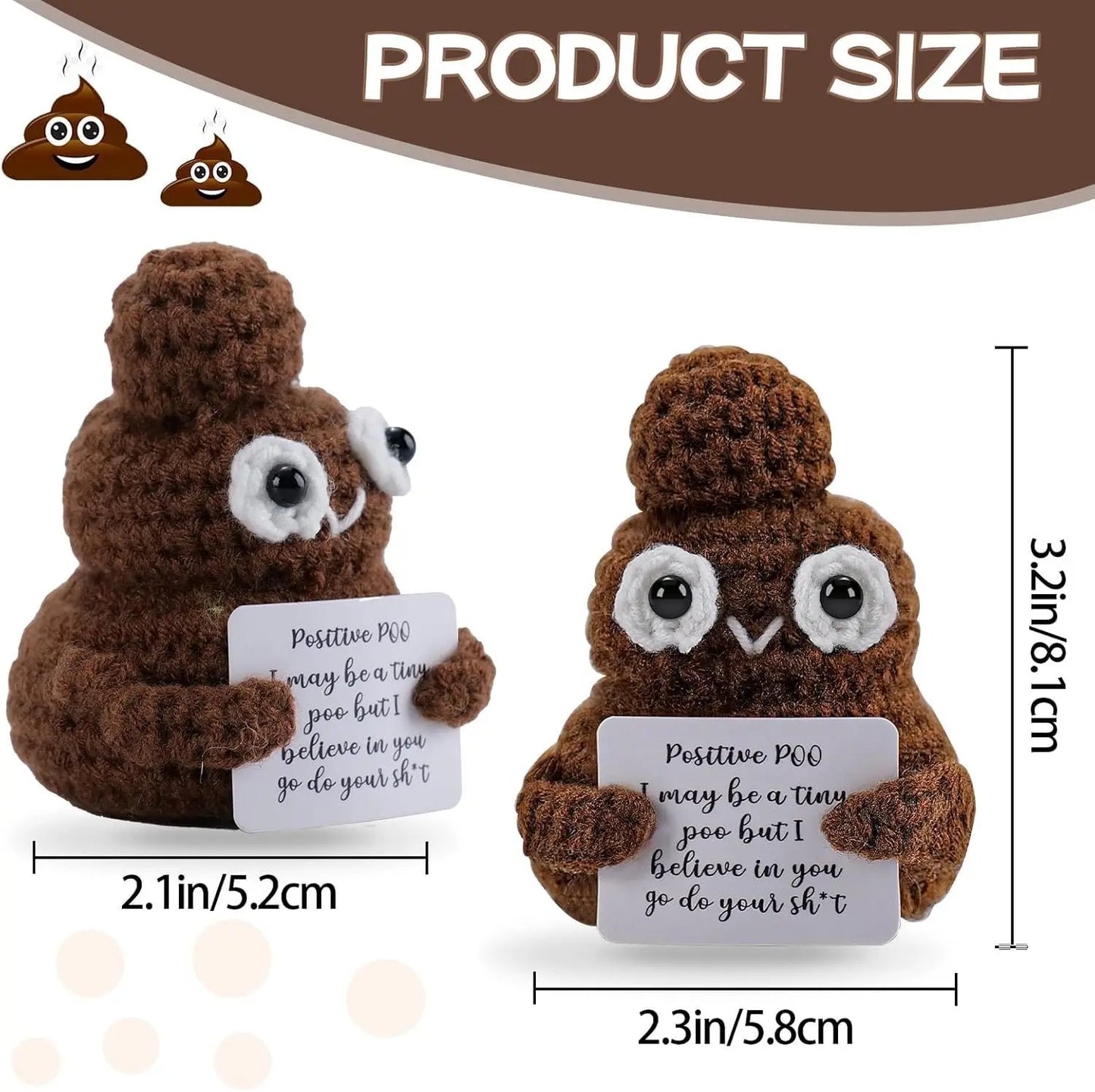Positive Crochet Toilet Paper Funny Roll Gifts for Women Friend Coworker Birthday Gifts Christmas Stocking Stuffer