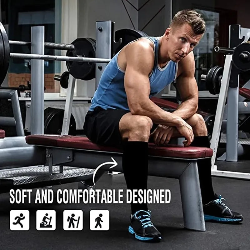 CFS Compression Socks Women Men Knee Stocking 20-30Mmhg Edema Diabetes Varicose Veins Nurse Compression Socks Running Sport Sock