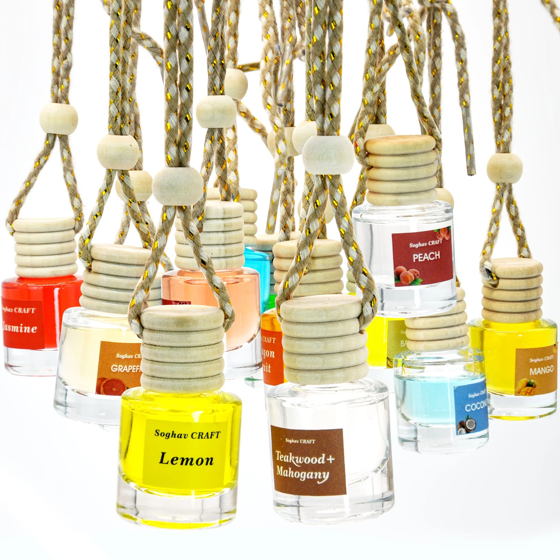 1/4/6Pcs Car Air Freshener Variety Pack Essential Oil Diffuser Hanging Deodorizer & Car Scent Diffuser Various Scents//