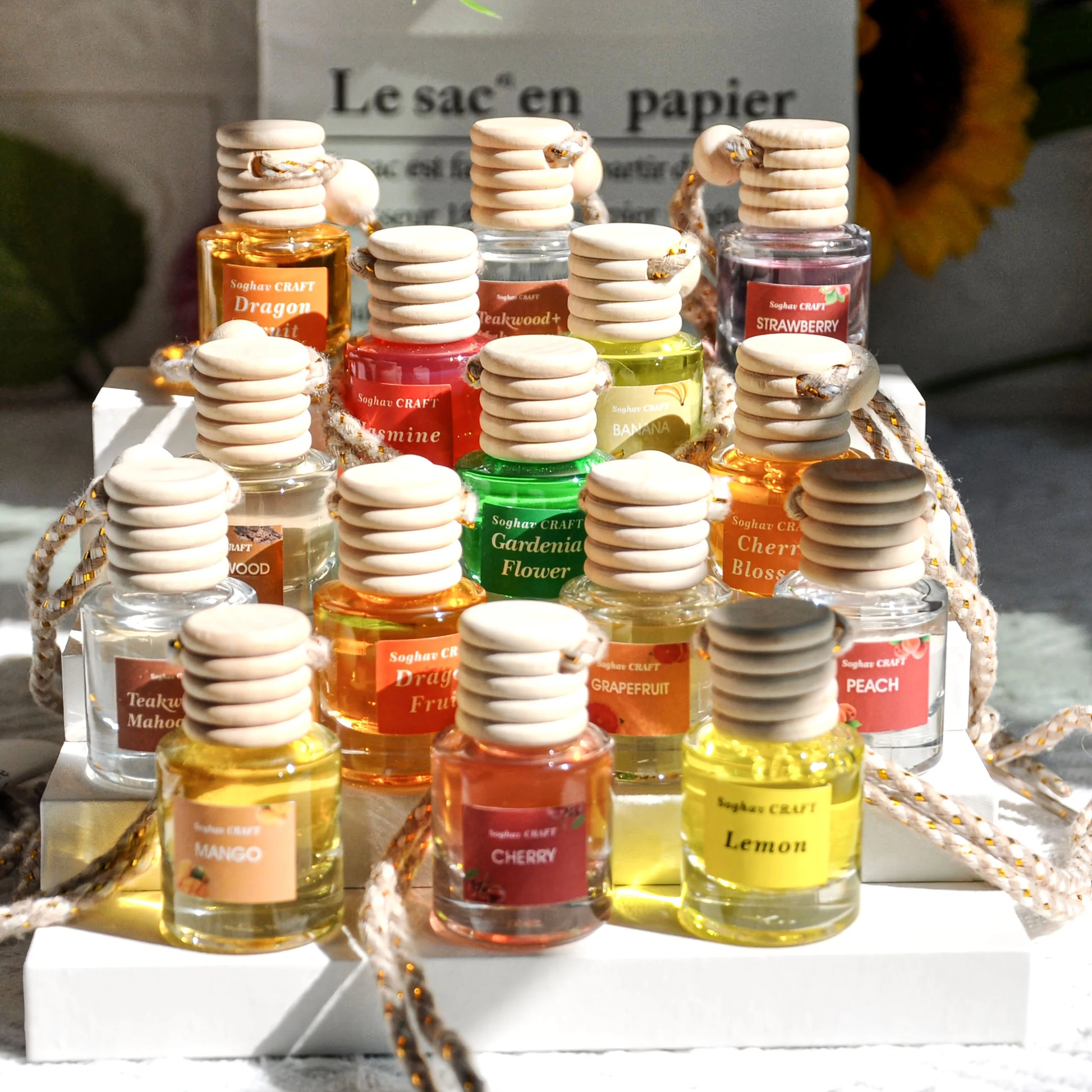 1/4/6Pcs Car Air Freshener Variety Pack Essential Oil Diffuser Hanging Deodorizer & Car Scent Diffuser Various Scents//