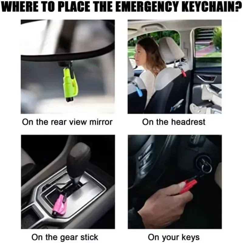 3 in 1 Safety Hammer Car Emergency Rescue Car Escape Tool Window Breaker Seat Belt Cutter Compact Emergency Hammer Escape Tool
