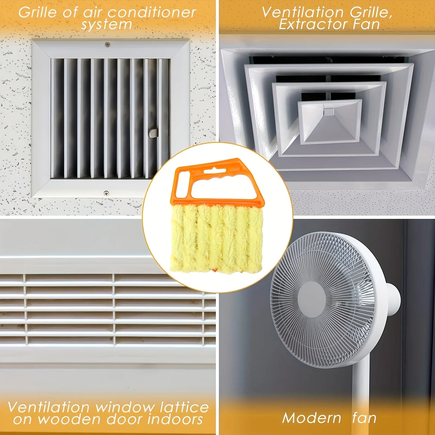 Generic Washable Multifunction Cleaning Window Blinds Brush, 1 Count Portable Home Air Conditioning Cleaner Duster, Household Crevice Cleaning Brush, Household Items, Window Cleaning Tool, Cleaning Supplies