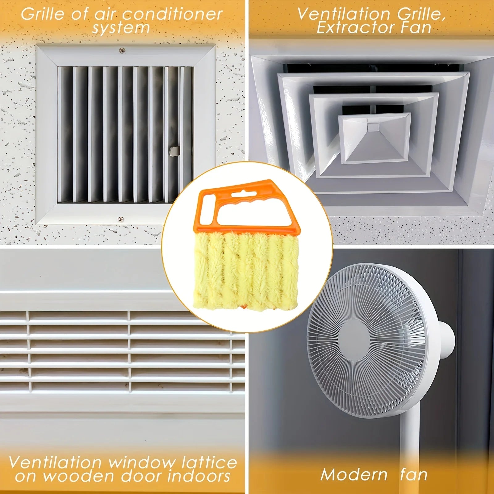 Generic Washable Multifunction Cleaning Window Blinds Brush, 1 Count Portable Home Air Conditioning Cleaner Duster, Household Crevice Cleaning Brush, Household Items, Window Cleaning Tool, Cleaning Supplies