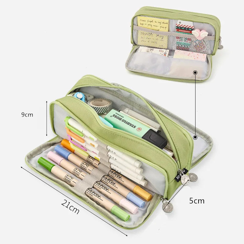 Large Capacity Pencil Case School Multifunction Pen Case Big Pencil Cases Bags Office Pencils Pouch Students Stationery Supplies