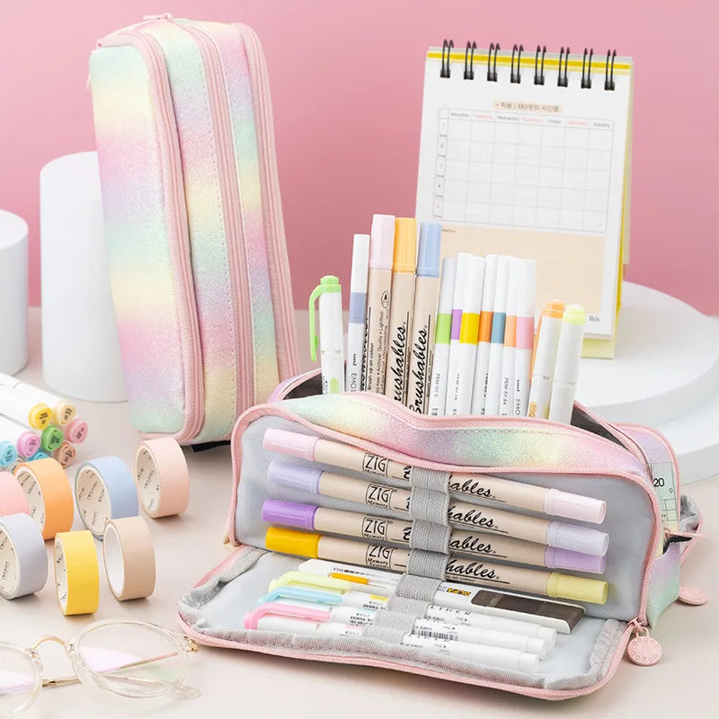 Large Capacity Pencil Case School Multifunction Pen Case Big Pencil Cases Bags Office Pencils Pouch Students Stationery Supplies