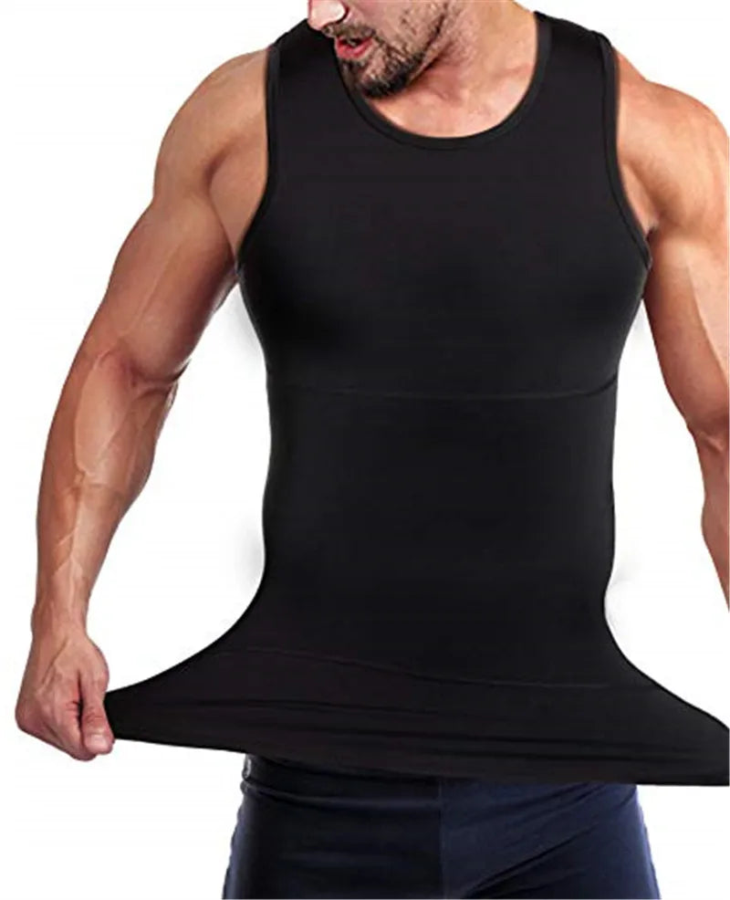 Men Compression Shirt Shapewear Slimming Body Shaper Vest Undershirt Weight Loss Tank Top Corset Vest Tummy Belly Control