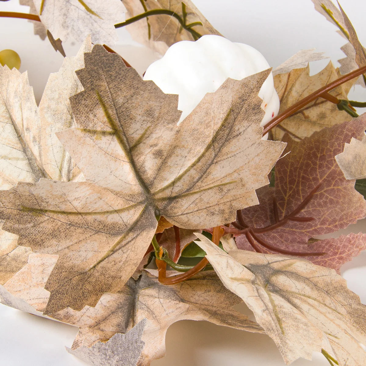 Fall Garland Autumn Maples Leaf Pumpkin Berry Garland Thanksgiving Halloween Fireplace Farmhouse Harvest Decorations for Home